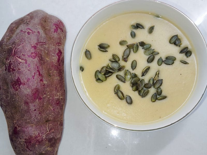 Cliquez pour zoomer ! Crème de patate douce au gingembre Thermomix par kds971