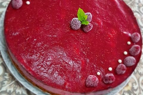 Cliquez pour zoomer ! Bavarois aux framboises au Thermomix