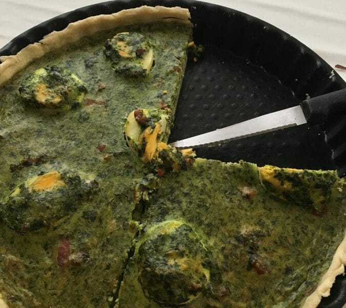 Cliquez pour zoomer ! Quiche épinards et lardons Thermomix par Mahy