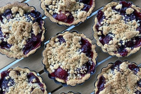 Cliquez pour zoomer ! Tarte aux cerises façon crumble Thermomix par Lolo