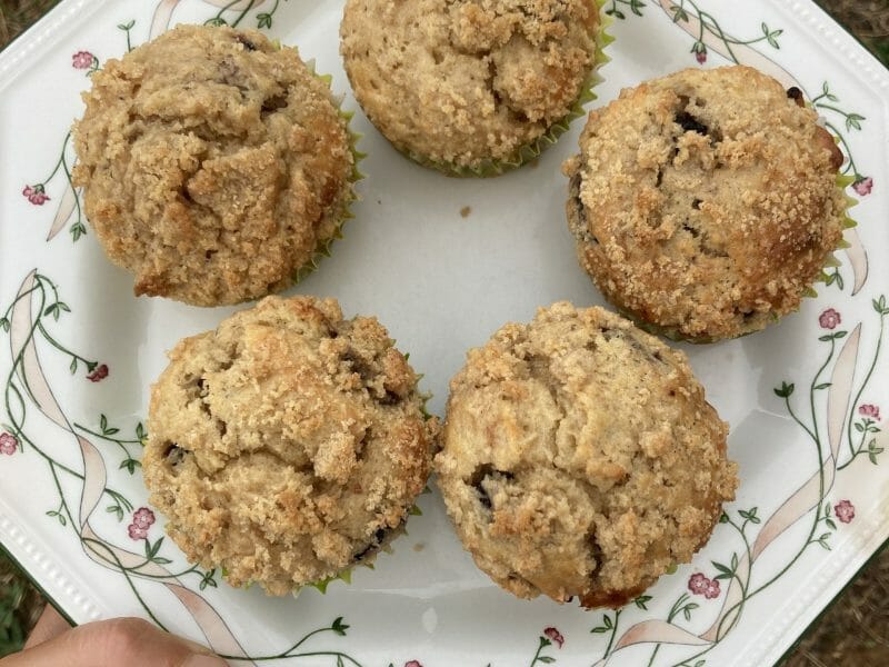 Cliquez pour zoomer ! Muffins aux mûres façon crumble Thermomix par Lolo
