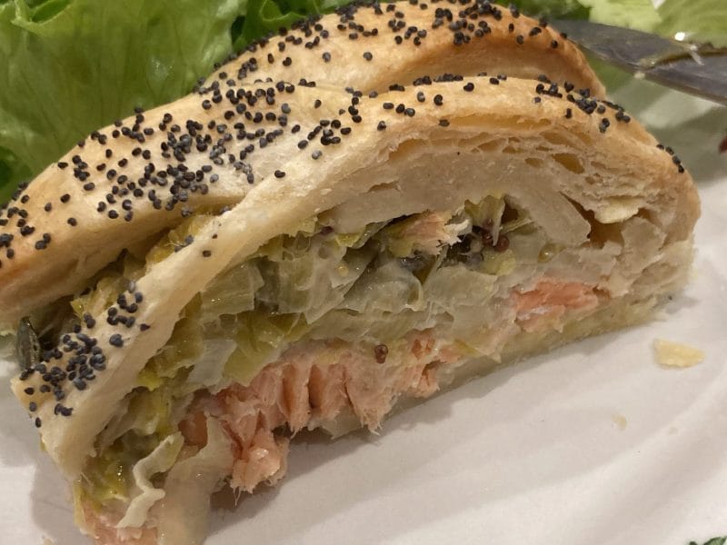 Cliquez pour zoomer ! Feuilleté saumon et poireaux Thermomix par Lolo