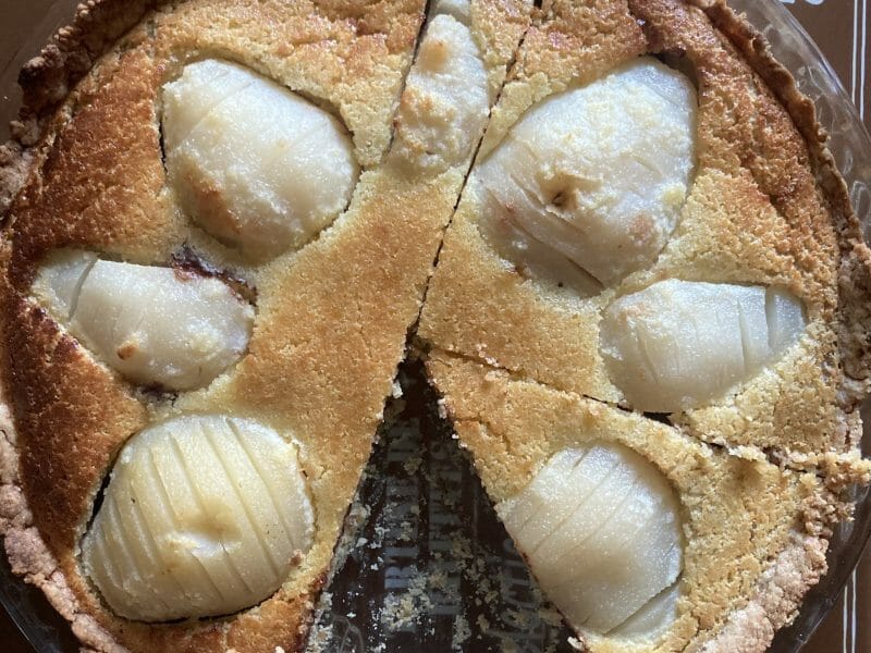 Cliquez pour zoomer ! Tarte aux poires sur lit de chocolat Thermomix par Lolo