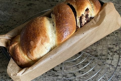 Cliquez pour zoomer ! Cozonac – Brioche roumaine aux noix et chocolat Thermomix par mitzy68