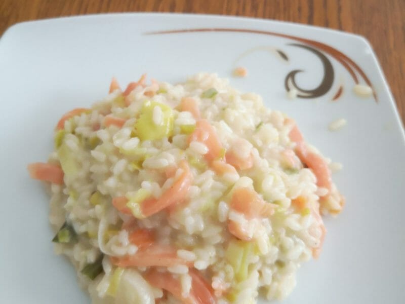 Cliquez pour zoomer ! Risotto poireaux et saumon fumé Thermomix par Christelle5169