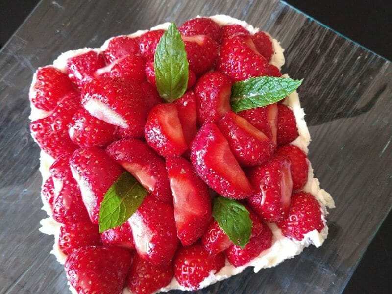 Cliquez pour zoomer ! Tarte aux fraises sans cuisson Thermomix par chatana