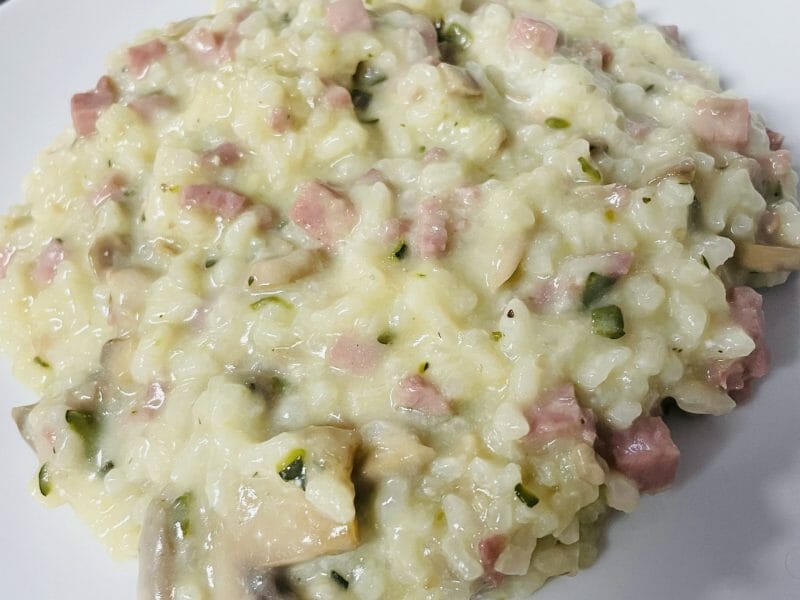 Cliquez pour zoomer ! Risotto poulet et champignons Thermomix par gwaladys