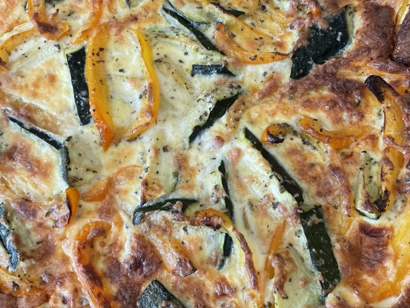 Cliquez pour zoomer ! Quiche poivrons et courgettes Thermomix par gwaladys