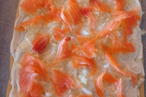 Cliquez pour zoomer ! Tarte flambée rapide au saumon fumé Thermomix par fanfan0309