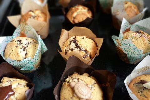 Cliquez pour zoomer ! Muffins noix de pécan  et pépites de chocolat Thermomix par delcos