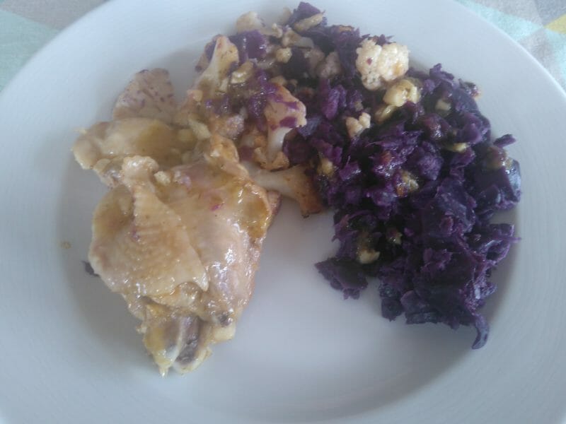 Cliquez pour zoomer ! Chou rouge, lardons et pommes Thermomix par lefrapper