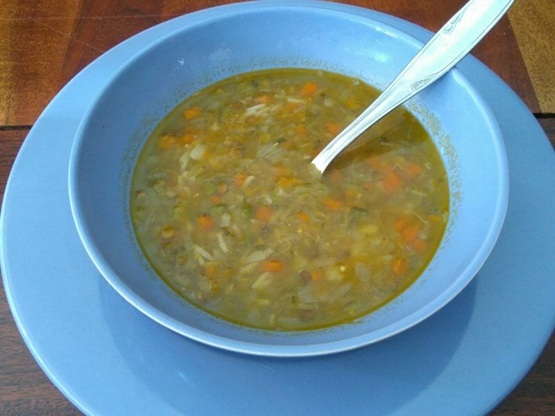 Cliquez pour zoomer ! Soupe de légumes aux lentilles et au riz Thermomix par lefrapper