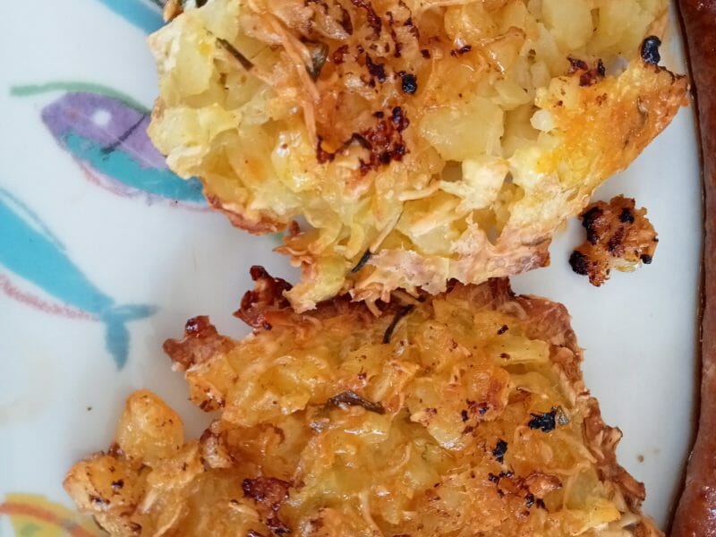 Cliquez pour zoomer ! Galettes de pommes de terre au four Thermomix par lefrapper