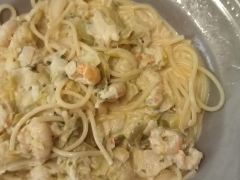 Cliquez pour zoomer ! Crevettes roses aux poireaux Thermomix par lefrapper