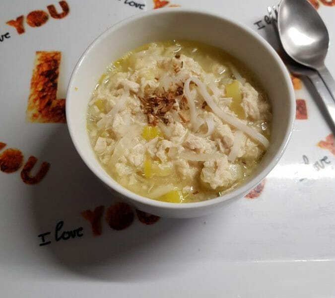 Cliquez pour zoomer ! Bouillon Chinois, poulet et poireaux Thermomix par courantdair