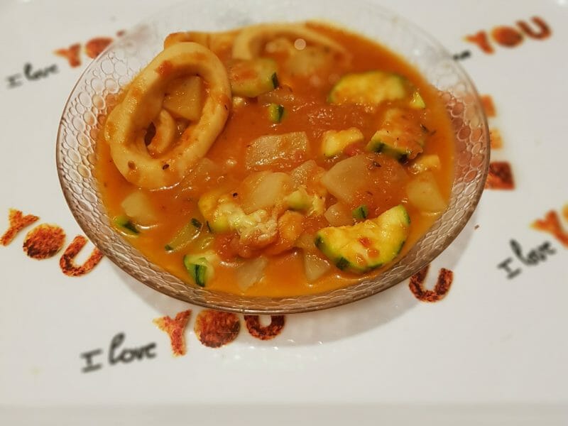 Cliquez pour zoomer ! Encornets à la provençale Thermomix par courantdair