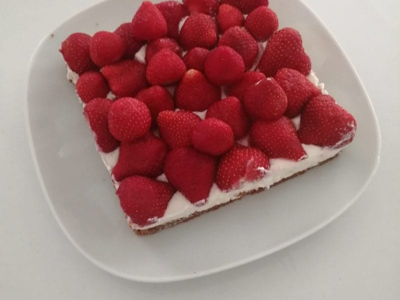 Cliquez pour zoomer ! Tarte aux fraises sans cuisson Thermomix par courantdair