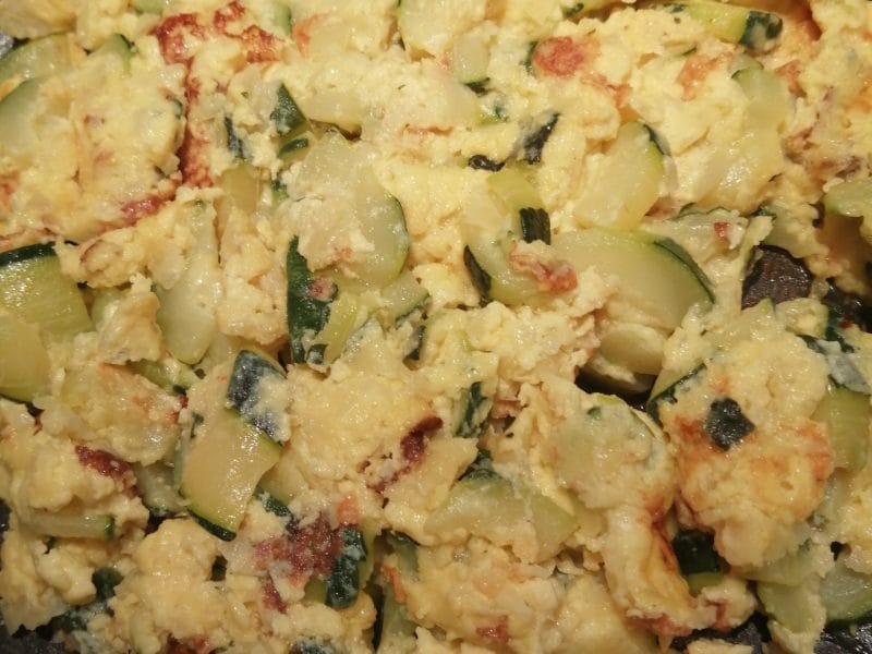 Tortilla de courgettes Thermomix par courantdair