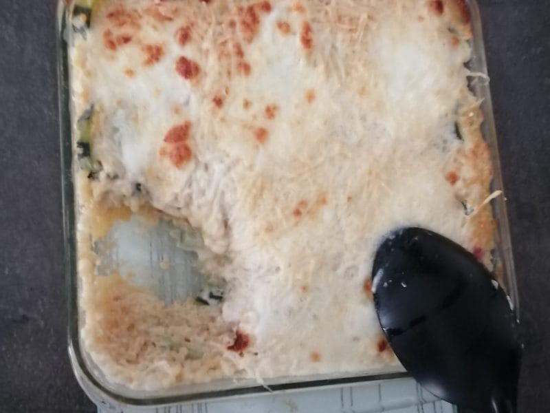 Cliquez pour zoomer ! Gratin de perles, saumon et courgettes Thermomix par courantdair