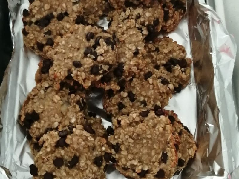 Cliquez pour zoomer ! Biscuits avoine, banane et chocolat Thermomix par courantdair