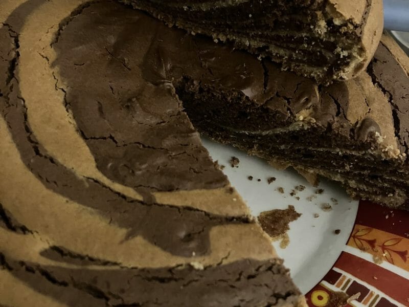 Cliquez pour zoomer ! Gâteau zébré Thermomix par nawal_ou