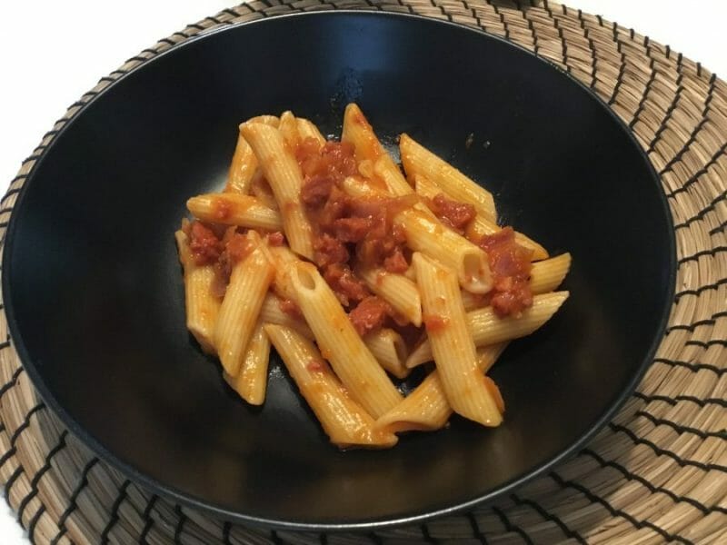Cliquez pour zoomer ! Penne au chorizo Thermomix par Stephy21