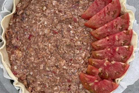 Cliquez pour zoomer ! Tarte salée façon tomates farcies Thermomix par Frantz