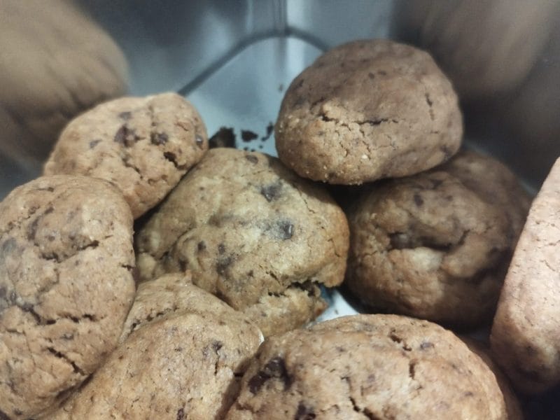 Cliquez pour zoomer ! Cookies beurre de cacahuète et pépites de chocolat Thermomix par Frantz