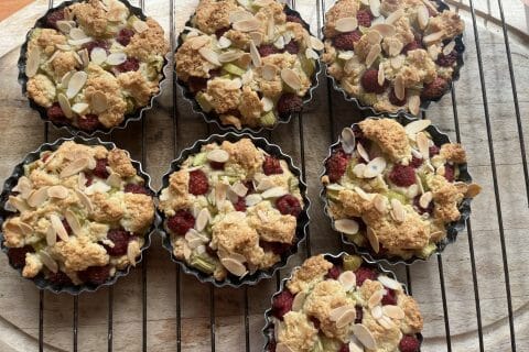 Cliquez pour zoomer ! Cookie-crumble rhubarbe framboises Thermomix par patie_2002