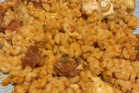 Cliquez pour zoomer ! Gratin de macaroni reblochon et chorizo Thermomix par patie_2002