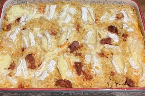 Cliquez pour zoomer ! Gratin de macaroni reblochon et chorizo Thermomix par patie_2002