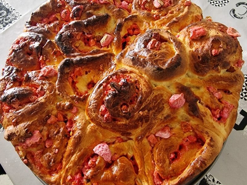 Cliquez pour zoomer ! Brioche aux pralines roses Thermomix par elodie_1352