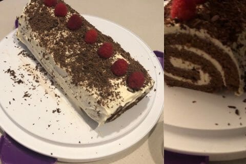 Cliquez pour zoomer ! Bûche forêt noire Thermomix par Rutinette