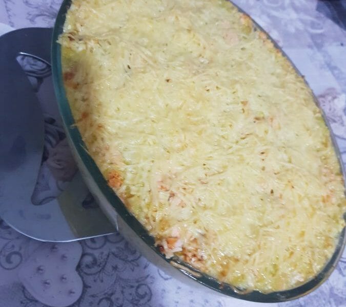 Cliquez pour zoomer ! Gratin de crozets aux courgettes et saumon fumé Thermomix par Didou78