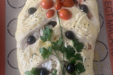 Cliquez pour zoomer ! Fougasse chèvre et lardons Thermomix par Laetitia670