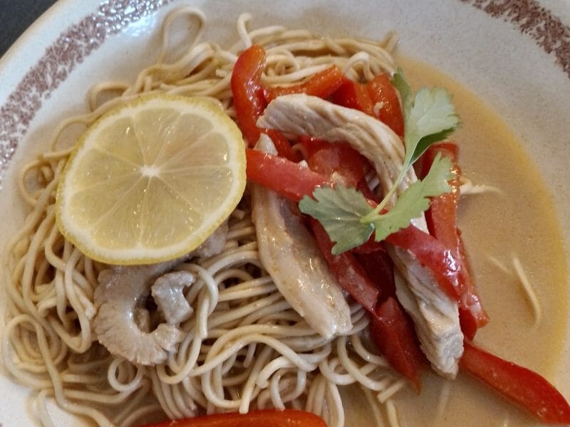 Cliquez pour zoomer ! Ramen thaï au poulet Thermomix par dtbobette