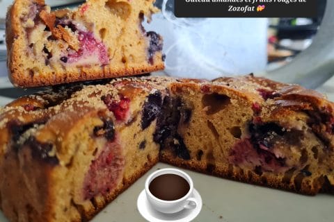 Cliquez pour zoomer ! Gâteau amandes et fruits rouges Thermomix par zoupette66