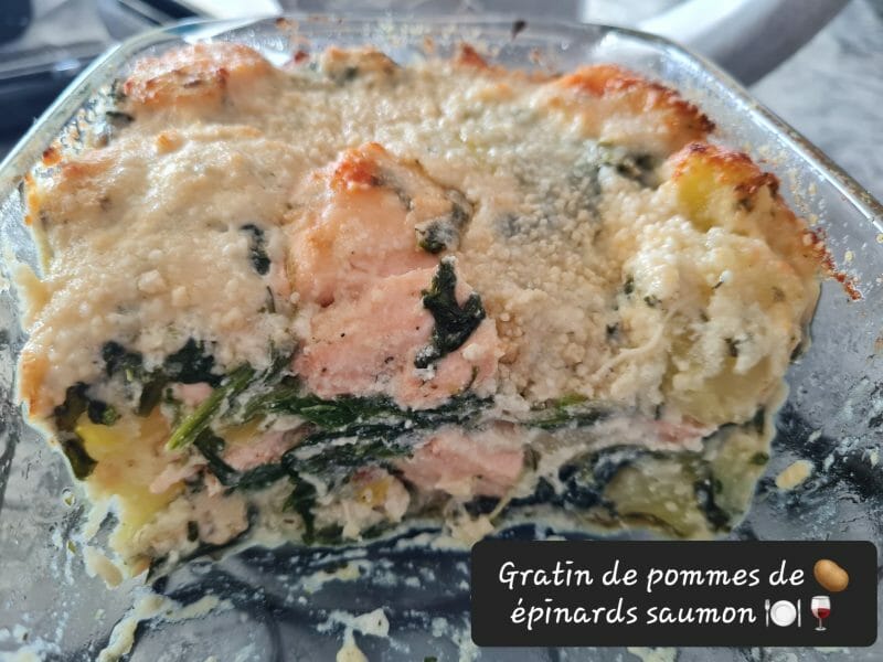 Cliquez pour zoomer ! Gratin de pommes de terre, saumon et épinards Thermomix par zoupette66