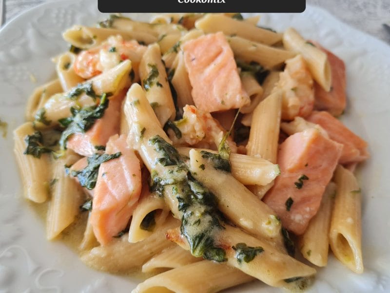Cliquez pour zoomer ! One pot pasta – épinards et saumon fumé Thermomix par zoupette66