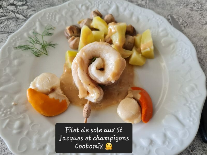 Cliquez pour zoomer ! Filets de sole aux crevettes et champignons Thermomix par zoupette66