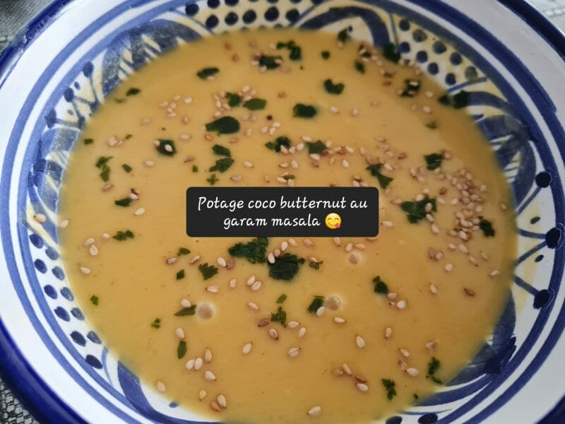 Cliquez pour zoomer ! Potage coco butternut au garam masala Thermomix par zoupette66