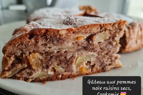 Cliquez pour zoomer ! Gâteau aux pommes, noix et raisins secs Thermomix par zoupette66