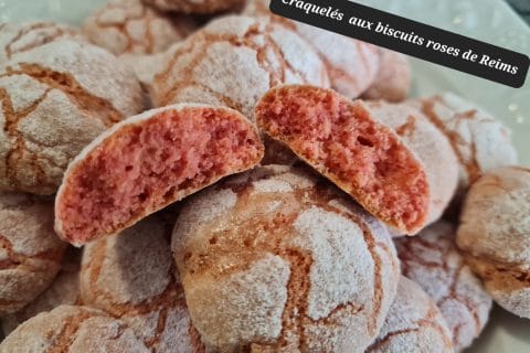 Cliquez pour zoomer ! Craquelés aux biscuits roses de Reims Thermomix par zoupette66
