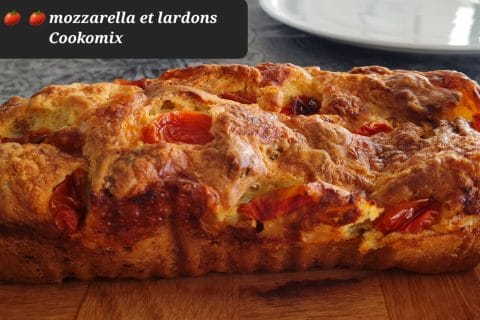 Cliquez pour zoomer ! Cake tomates mozzarella et lardons Thermomix par zoupette66