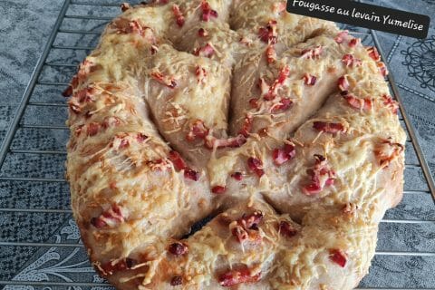 Cliquez pour zoomer ! Fougasse olives et lardons Thermomix par zoupette66