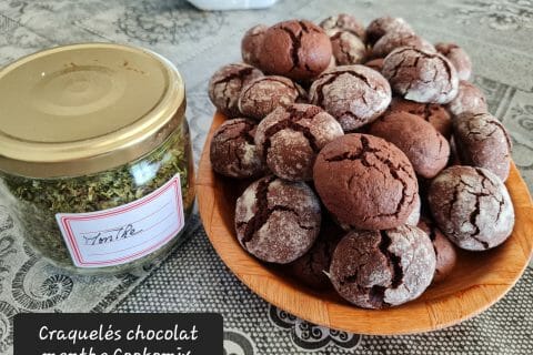 Cliquez pour zoomer ! Petits craquelés choco-menthe Thermomix par zoupette66