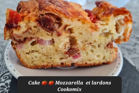 Cliquez pour zoomer ! Cake tomates mozzarella et lardons Thermomix par zoupette66