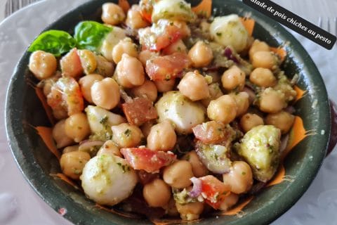 Cliquez pour zoomer ! Salade de pois chiches au pesto Thermomix par zoupette66