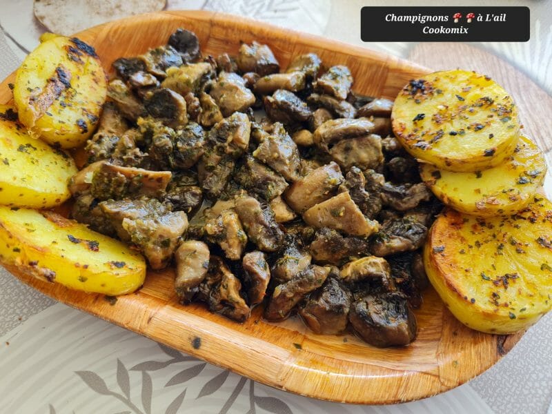 Cliquez pour zoomer ! Champignons à l’ail Thermomix par zoupette66