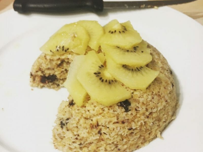 Cliquez pour zoomer ! Bowl cake banane et pépites de chocolat Thermomix par Lalathermo16